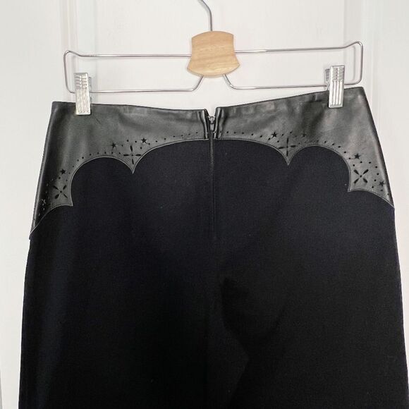 Anthropologie Elevenses pants black mid rise Western cotton size 6 black - Picture 4 of 5